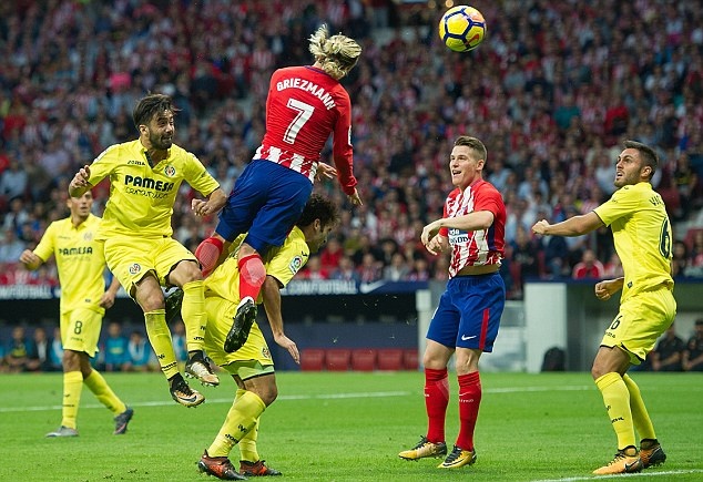 Griezmann chơi đầy cố gắng, tuy nhiên anh bị phong tỏa khá chặt.