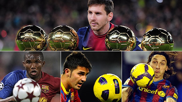 Những nạn nhân của Messi, chỉ trừ David Villa có thể dạt biên.