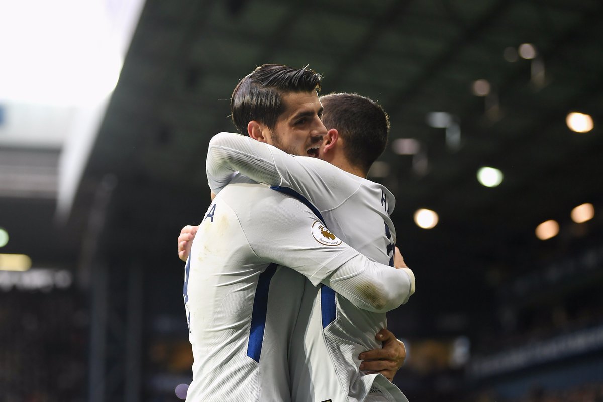 Morata và Hazard chơi ăn ý.