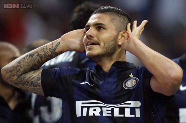 Icardi tỏ ra rất vui mừng sau bàn thắng ghi được. Ảnh: Internet.