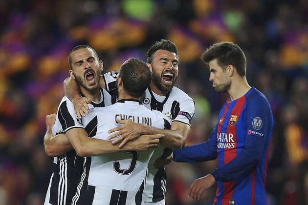 Trái với sự thất vọng của Barcelona và hình ảnh ăn mừng của các cầu thủ Juve.
