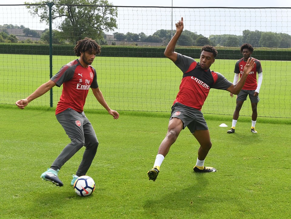 Đây là buổi tập cuối của Arsenal trước trận Siêu cúp.