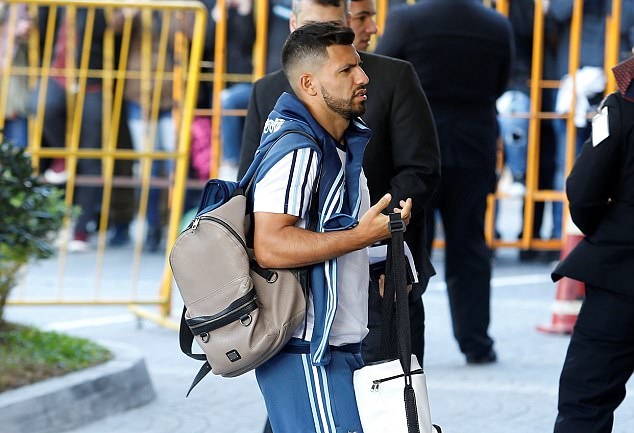 Aguero cũng có mặt trong đợt tập trung này.