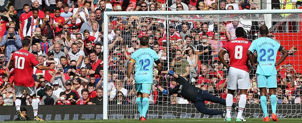 Van Nistelrooy ghi bàn trên sấm 11m.