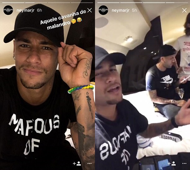 Neymar và Dani Alves.