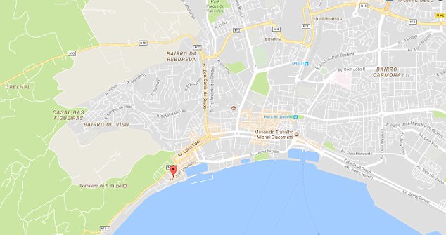 Vị trí con đường mới mang tên Jose Mourinho tại Setubal.