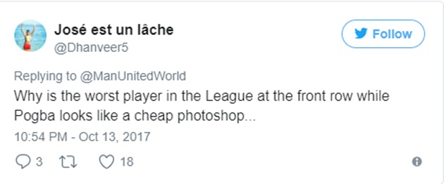 NHM khẳng định, Pogba trông như một sản phẩm photoshop rẻ tiền.