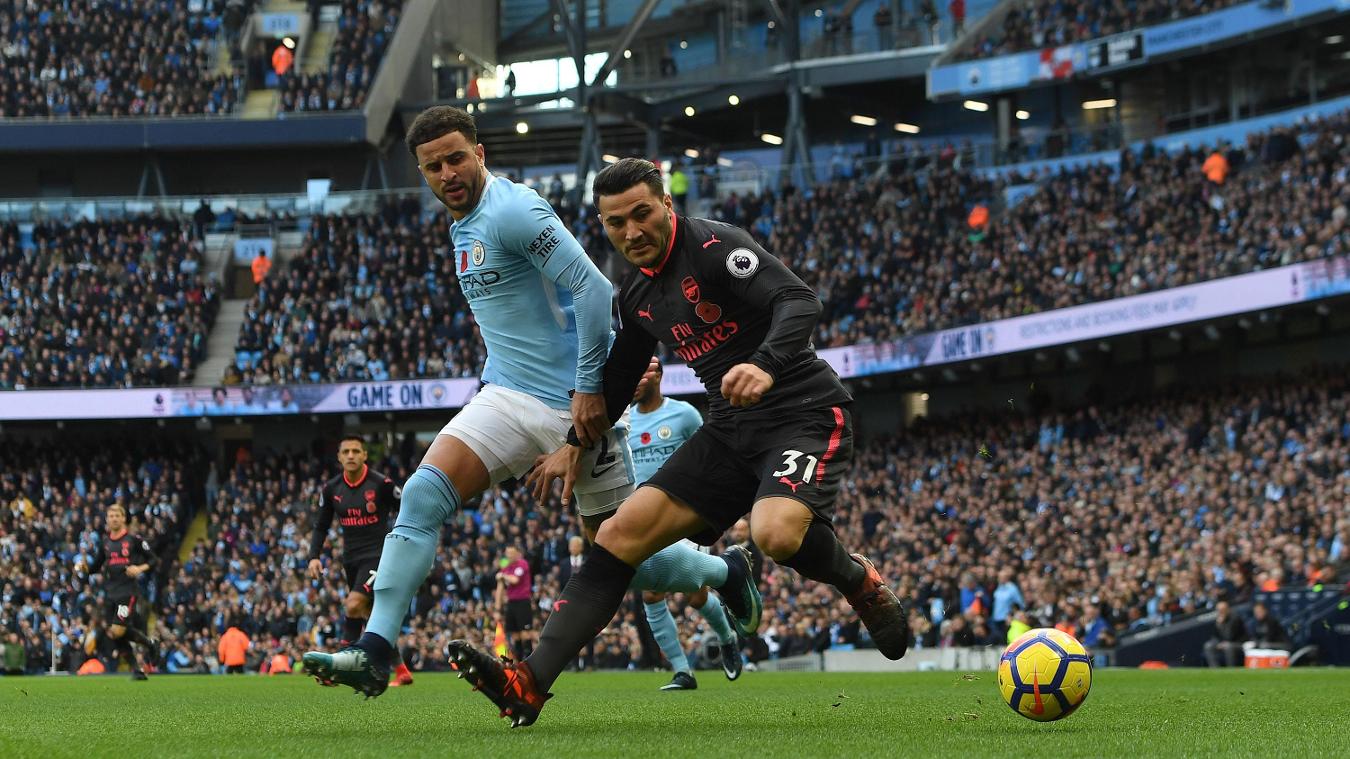 Manchester City 3-1 Arsenal: Man City gần như bóp nghẹt Arsenal trên sân nhà Etihad. Các chân sút trên hàng công Arsenal không thể hiện được gì nhiều.