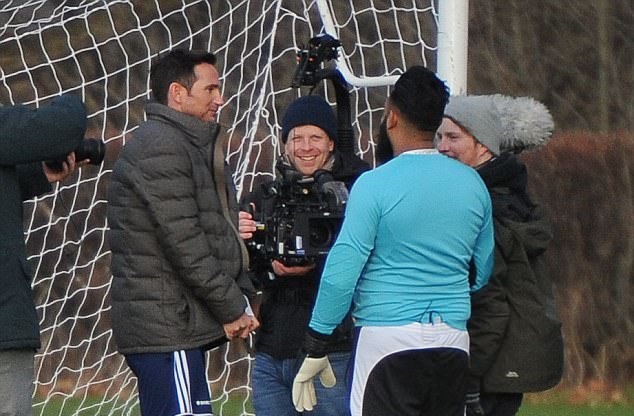 Lampard sau khi kết thúc buổi ghi hình.