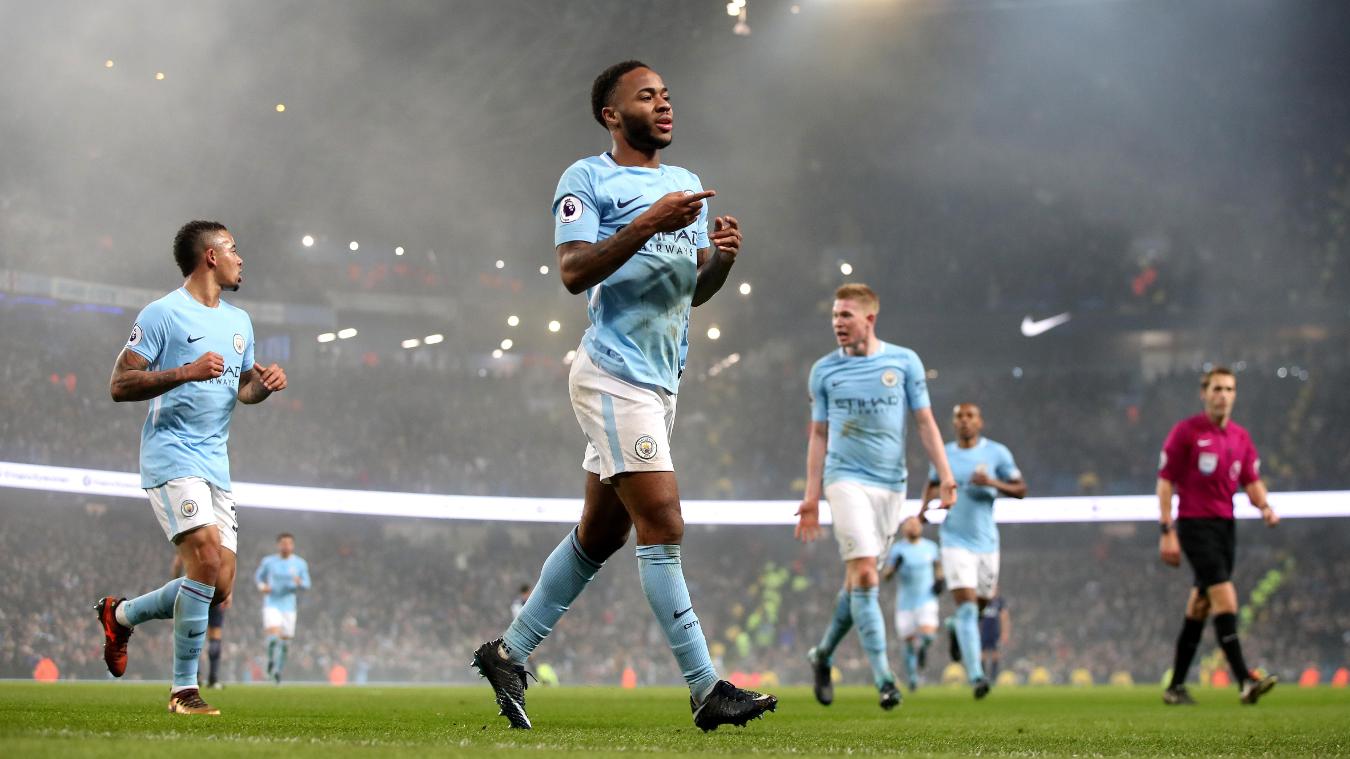 Manchester City 4-1 Tottenham Hotspur: 7/11 bàn thắng gần nhất của Raheem Sterling đều được ghi trong khoảng thời gian từ phút 80 trở đi.