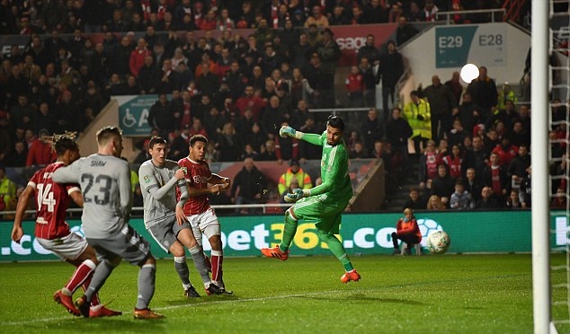 Thất bại 1-2 của Man United ở League Cup.