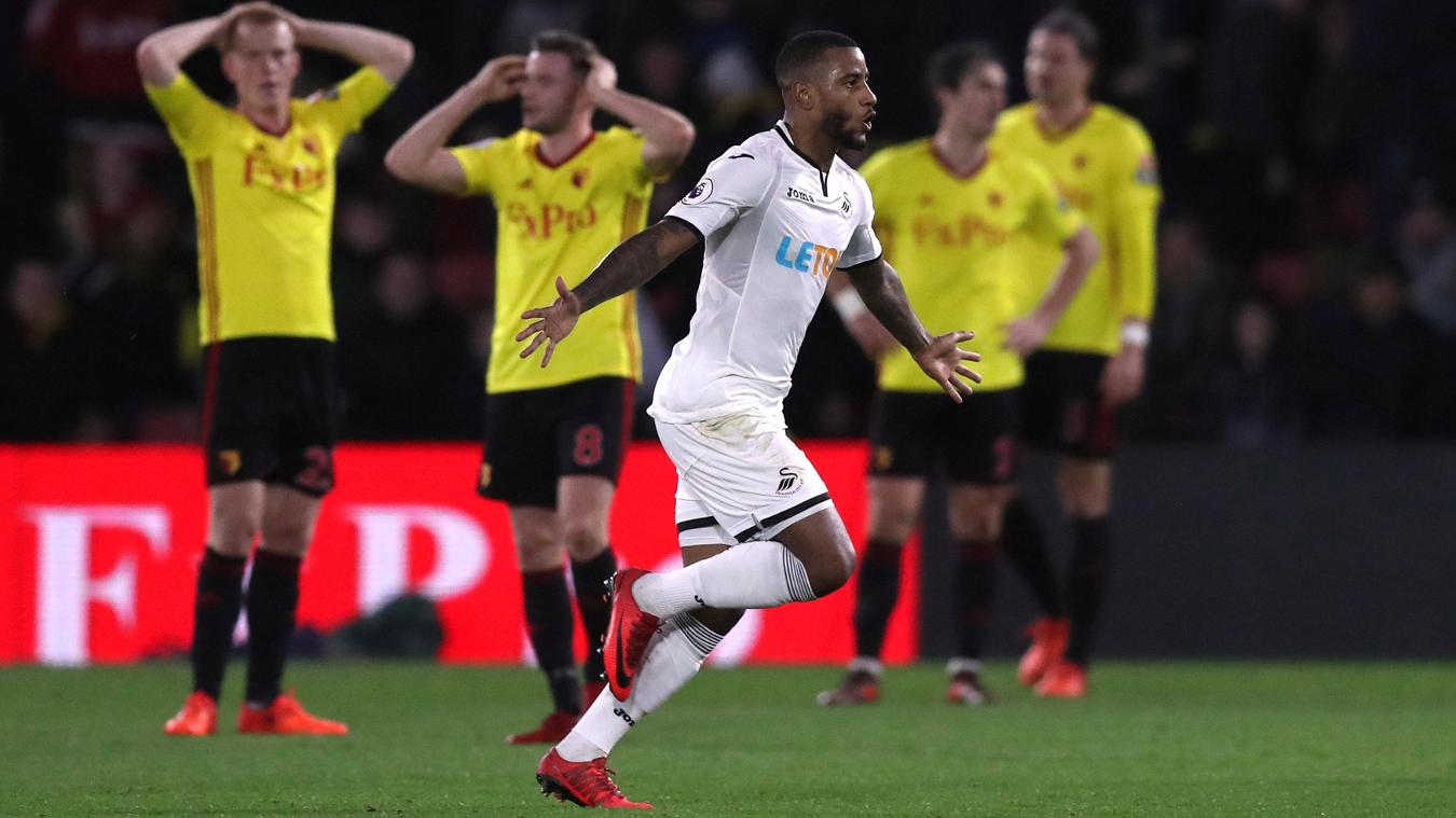 Watford 1-2 Swansea City: Chưa thể thoát khỏi nhóm cầu đèn đỏ nhưng mọi thứ đang trở nên tích cực hơn đối với Swansea.