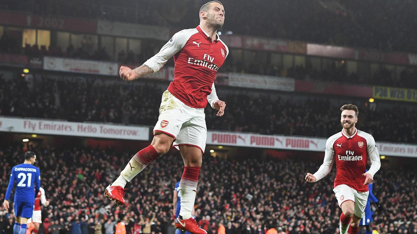 Arsenal 2-2 Chelsea: Jack Wilshere ăn mừng cuồng nhiệt với bàn thắng đầu tiên kể từ tháng 5/2015 tại Premier League.