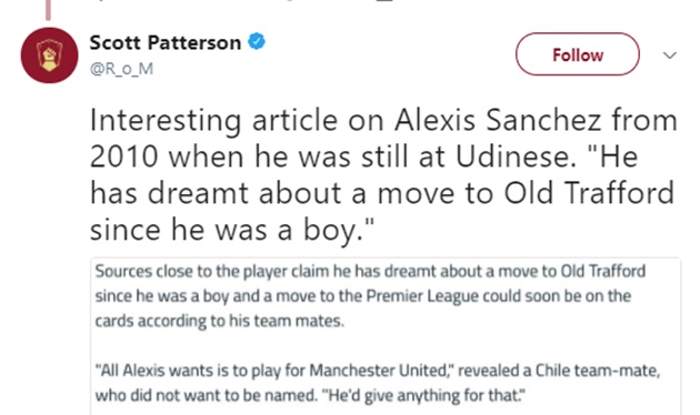NÓNG: Sanchez chỉ muốn khoác áo Man Utd - Bóng Đá