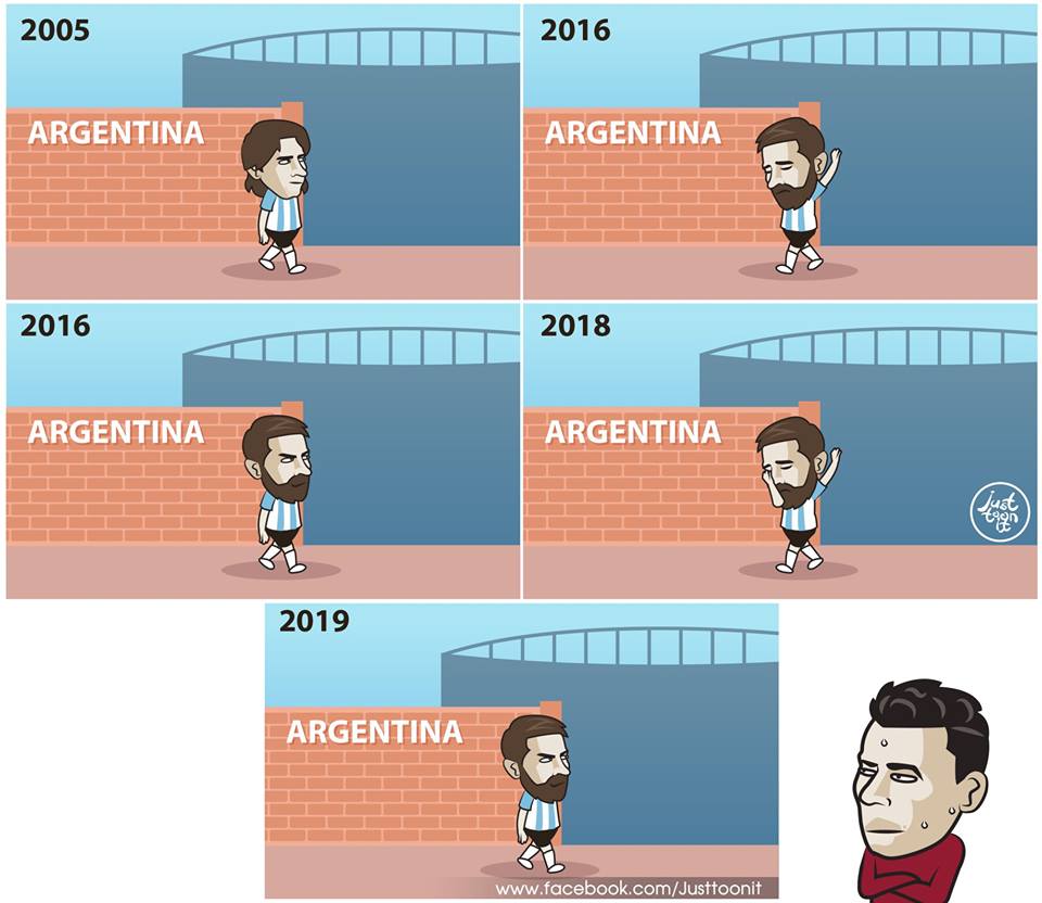 Nỗi buồn vô hạn dành cho Lionel Messi với tuyển Argentina.