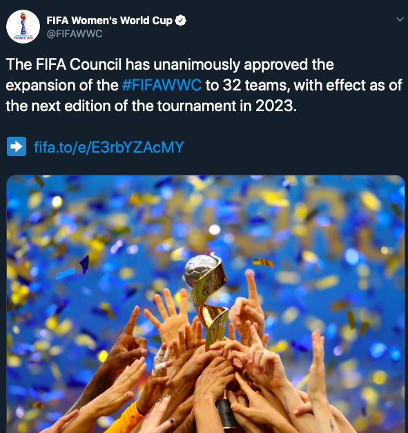 FIFA Women’s World Cup to expand to 32 teams - Bóng Đá