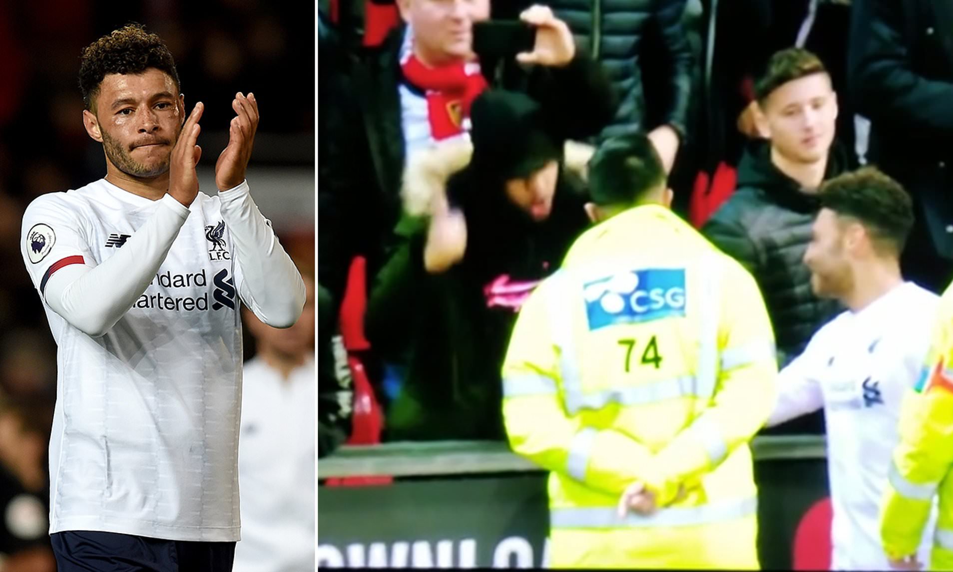Alex Oxlade-Chamberlain involved in row with Manchester United fans at Old Trafford after Liverpool’s draw - Bóng Đá