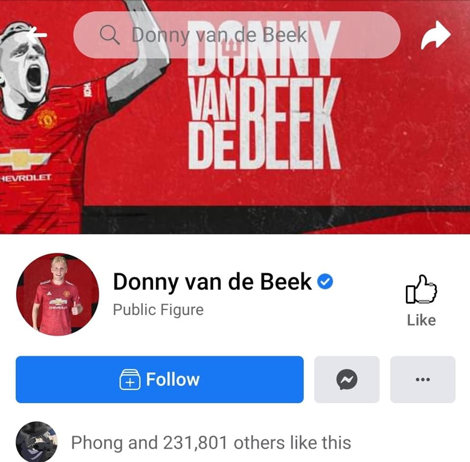 Chưa đá trận nào cho M.U, Van de Beek đã