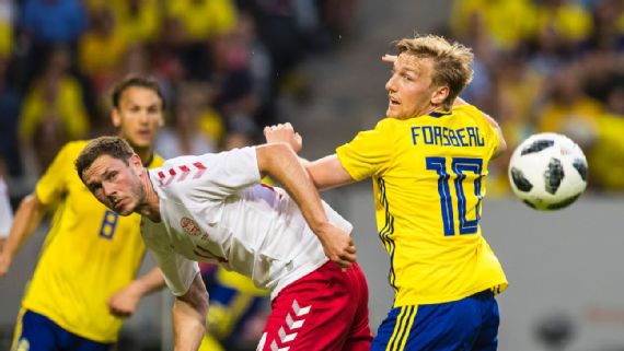  Giao hữu tiền World Cup 2018: Thụy Điển cầm chân Đan Mạch không bàn thắng. - Bóng Đá