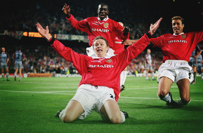 Solskjaer và bàn thắng để đời vào lưới Bayern năm 1999.