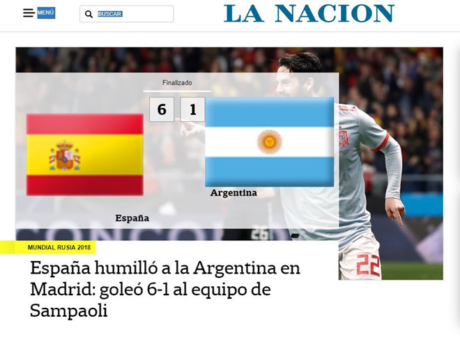 Báo chí xứ tango xấu hổ vì thảm bại của ĐT Argentina - Bóng Đá
