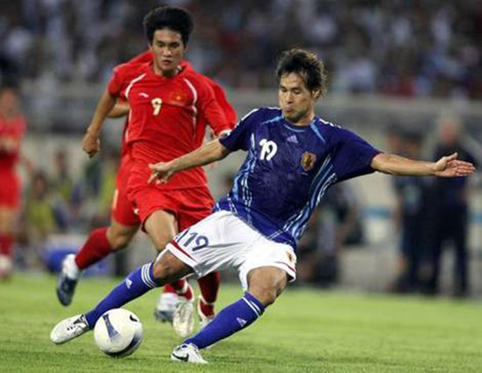 ĐT Việt Nam từng thất bại 1-4 trước ĐT Nhật Bản tại Asian Cup 2007.