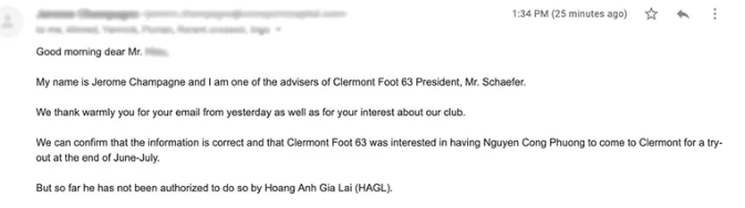 Báo châu Á: Đã rõ nội dung e-mail của CLB Pháp về trường hợp Công Phượng (Fox Sports Asia) - Bóng Đá