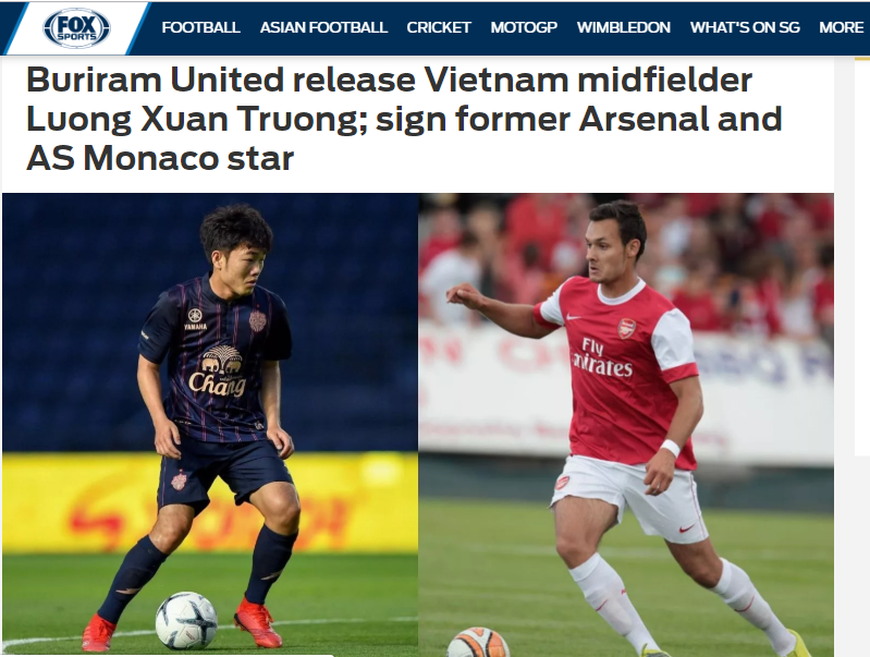 Báo châu Á: Buriram chia tay Xuân Trường, đón cựu sao Arsenal - Bóng Đá