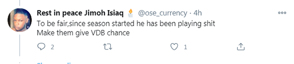 "Công bằng mà nói từ đầu mùa giải, cậu ấy [Bruno] chơi không tốt. Hãy trao cơ hội cho Van de Beek."
