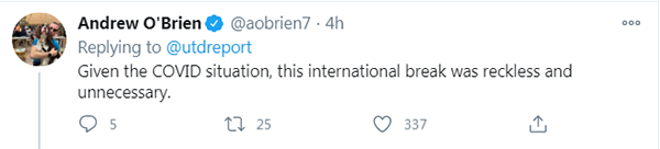"Với tình hình dịch COVID-19 như thế này thì những loạt trận quốc tế là không cần thiết."