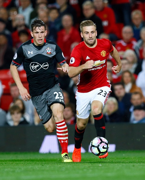 Luke Shaw trở lại trong màu áo Man United. Ảnh: Internet.
