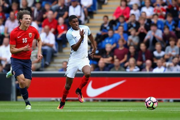 Rashford trong màu áo U21 Anh. Ảnh: Internet