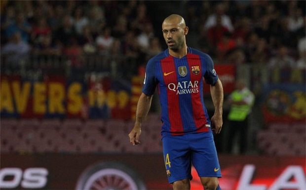 Mascherano chưa từng ghi bàn cho Barca tại La Liga. Ảnh: Internet