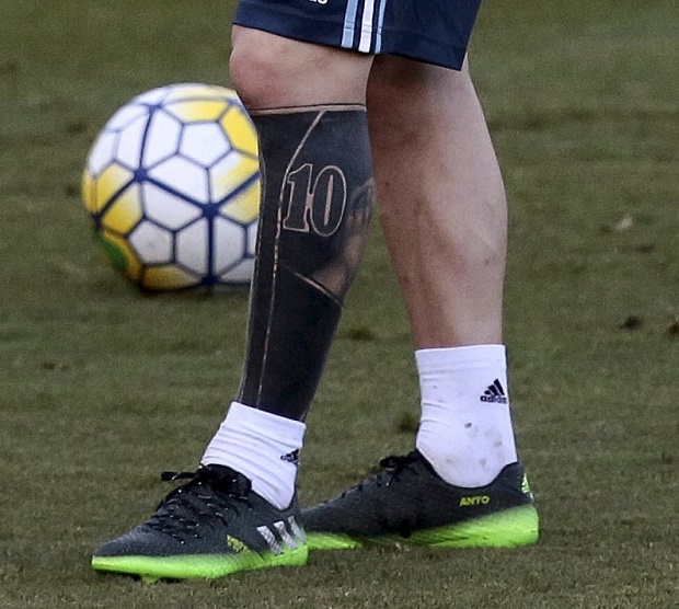 Hình xăm mới của Messi. Ảnh: Internet