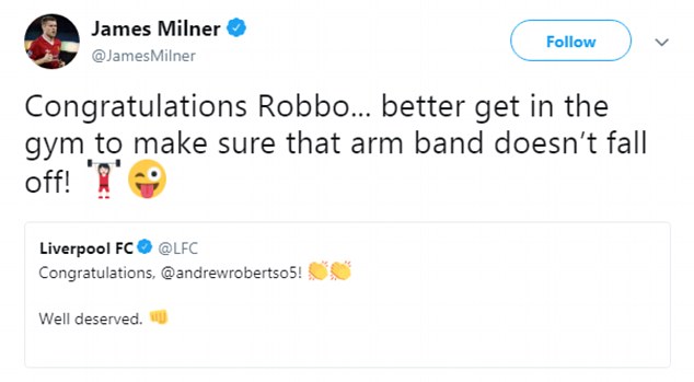 Milner chọc quê Robertson - Bóng Đá
