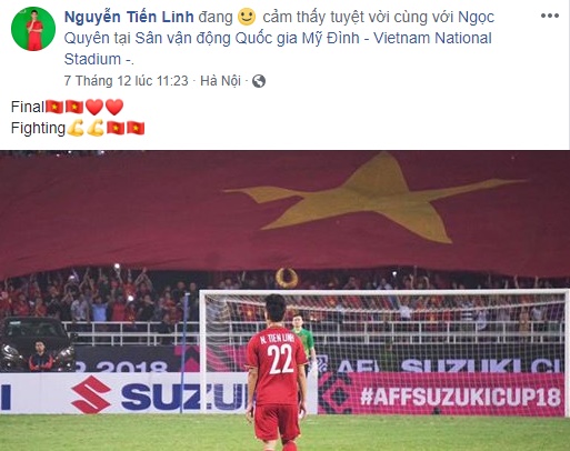 Tiến Linh sẵn sàng cho chung kết.