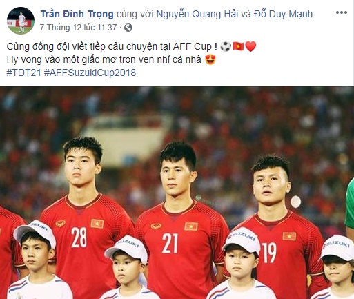 Thông điệp cả nước nhà mong đợi từ Đình Trọng.