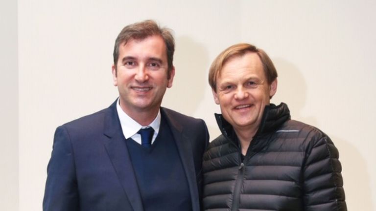 CEO City, Ferran Soriano (trái) và CEO Puma, Bjorn Gulden.