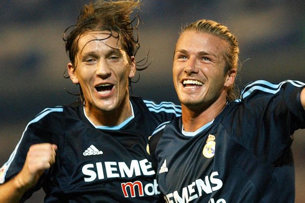 Beckham và Salgado từng là cặp bài trùng bên hành lang phải của Los Blancos.