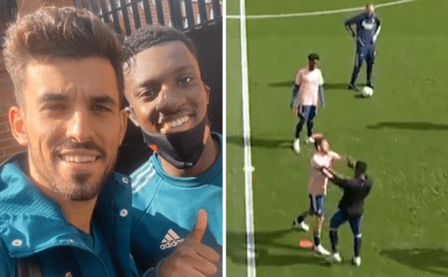 Dani Ceballos speaks out after clash with Arsenal teammate Eddie Nketiah during warm up - Bóng Đá