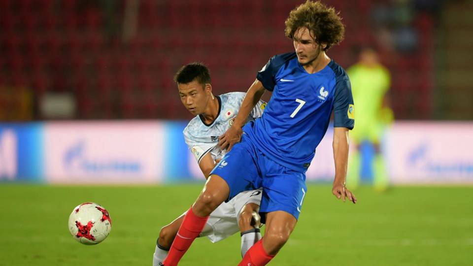 Tài năng trẻ của PSG trong màu áo đội tuyển Pháp thi đấu ở giải U17 World Cup.
