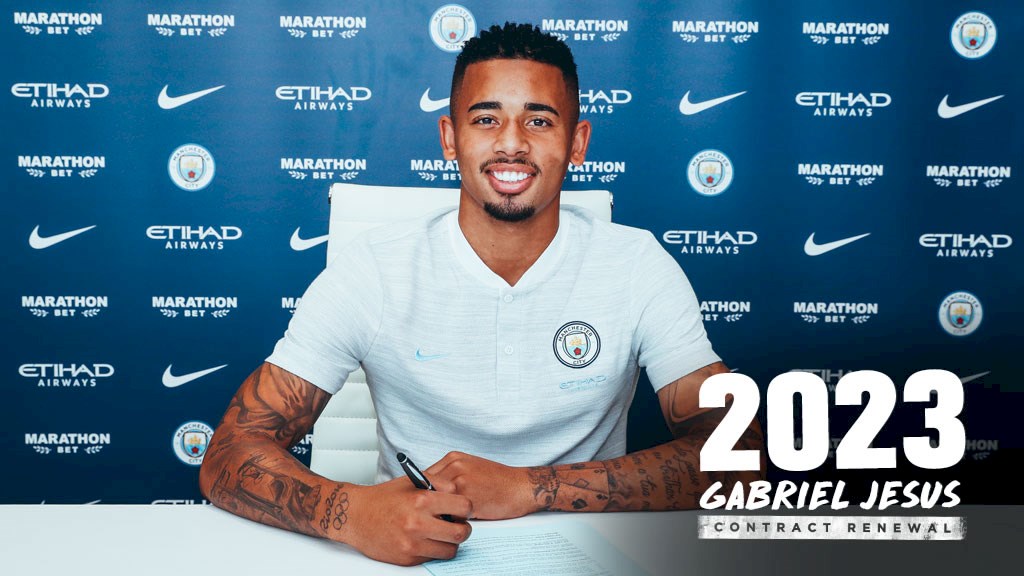 Gabriel Jesus gia hạn hợp đồng với Manchester City đến 2023 - Bóng Đá