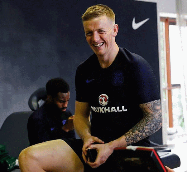 Tâm trạng của Jordan Pickford cùng các cầu thủ tuyển Anh trước trận tứ kết với Thụy Điển là rất tốt.