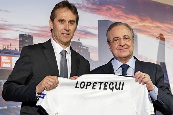 Sau bao lùm xùm với tuyển Tây Ban Nha, Perez mới cướp được Lopetegui về với Los Blancos.