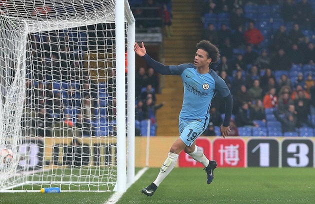 Sane nâng tỉ số lên thành 2-0 ở phút 71.