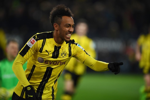 Aubameyang đã nâng thành tích ghi bàn tại Bundesliga lên con số 22.