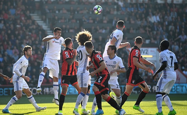 Cuối trận, Chelsea phòng thủ kín kẽ, không cho Bournemouth bất kì một cơ hội nhỏ nào.