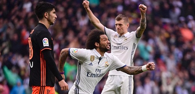 Tuy nhiên, phút 86, Marcelo có một siêu phẩm bằng chân phải, giúp Real có 3 điểm trọn vẹn.