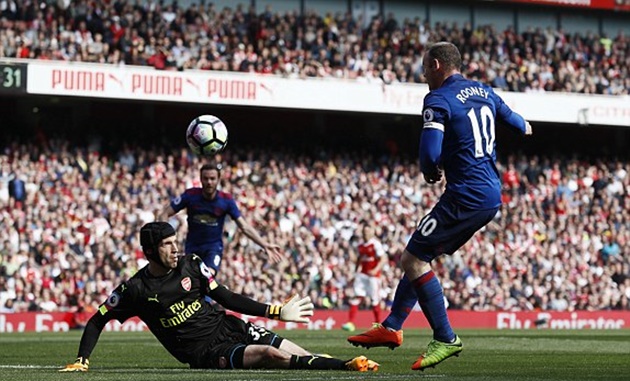 Martial và Rooney lần lượt bỏ lỡ những cơ hội ngon ăn.