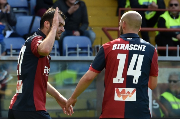 Bàn thắng giúp Genoa vững tâm hơn trong cuộc chiến trụ hạng.